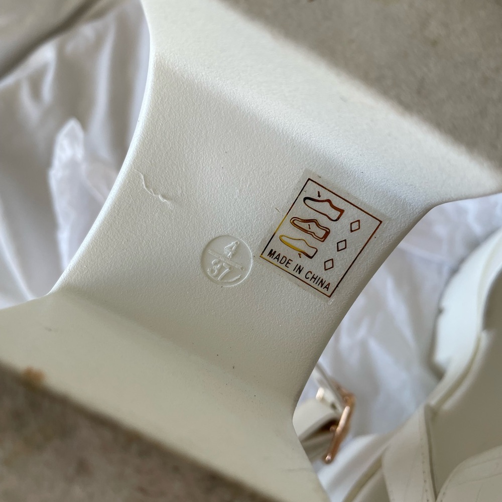 White Platform Sandals - Picture 5 of 5